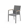Zumm Krzesło z podłokietnikiem Leon Teak Gray New