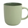 Tulowice Kubek ceramiczny 400 ml jasno zielony-ciemno zielony Hot