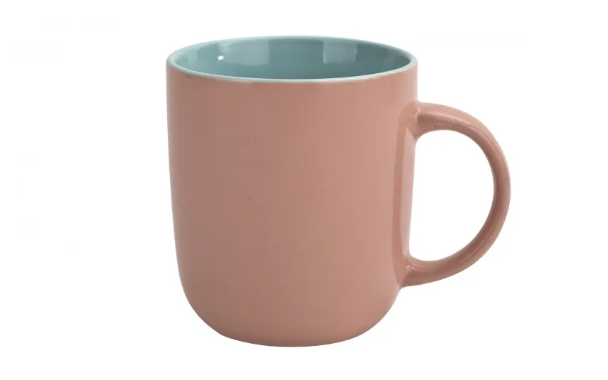 Tulowice Kubek ceramiczny 400 ml różowo-niebieski Clearance