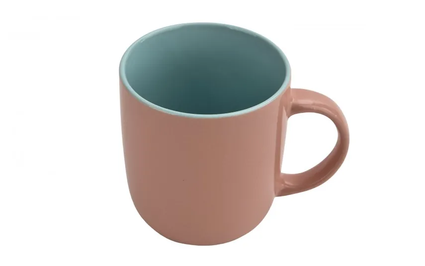 Tulowice Kubek ceramiczny 400 ml różowo-niebieski Clearance