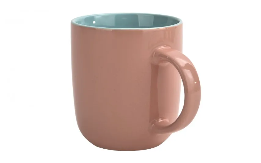 Tulowice Kubek ceramiczny 400 ml różowo-niebieski Clearance