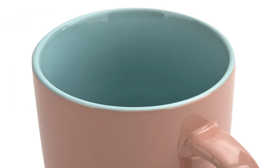 Tulowice Kubek ceramiczny 400 ml różowo-niebieski Clearance