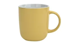 Tulowice Kubek ceramiczny 400 ml żółto-biały Discount