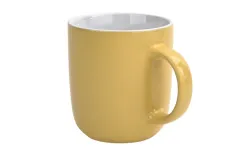 Tulowice Kubek ceramiczny 400 ml żółto-biały Discount