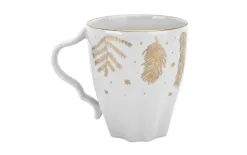 Lubiana Kubek 350ml Złoty Las Stone Age Biały Sale