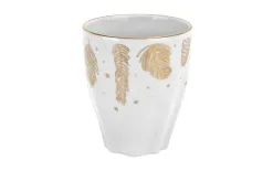 Lubiana Kubek 350ml Złoty Las Stone Age Biały Sale
