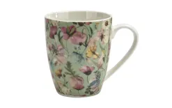 Veroni Kubek porcelanowy 360 ml Grande jasnozielony wzór 2 Clearance