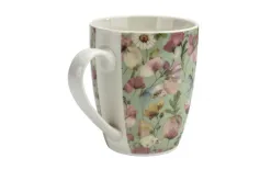 Veroni Kubek porcelanowy 360 ml Grande jasnozielony wzór 2 Clearance
