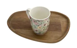 Veroni Kubek porcelanowy 360 ml Grande jasnozielony wzór 2 Clearance