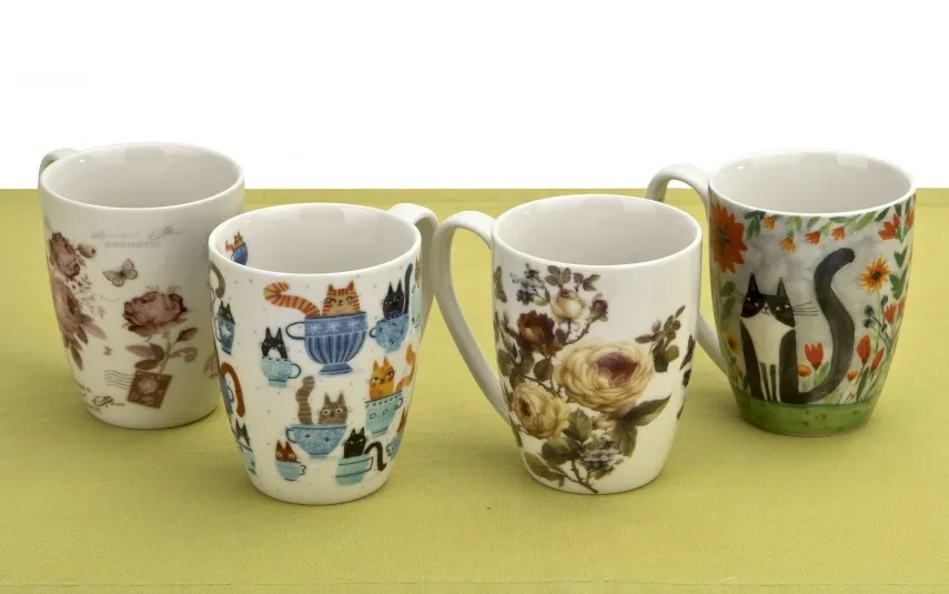 Duo Kubek porcelanowy 350 ml Koci Świat Koty w filiżankach New