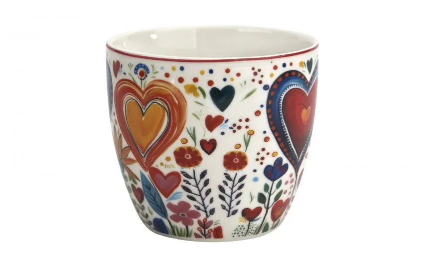 Duo Kubek porcelanowy 460 ml Kolorowe Serca 2 Clearance