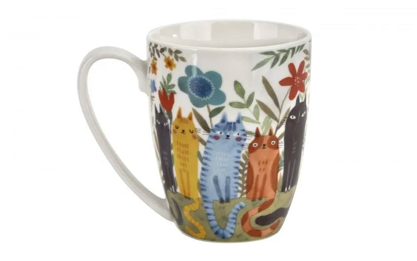 Duo Kubek porcelanowy 350 ml Koty Ogrodowe New