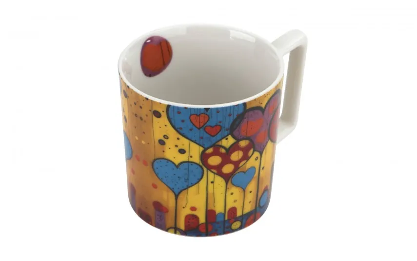 Duo Kubek porcelanowy 450 ml Modern Hearts Fashion
