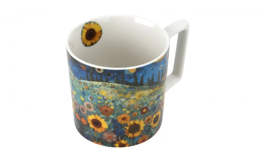 Duo Kubek porcelanowy 450 ml Modern Sunflower Field Clearance