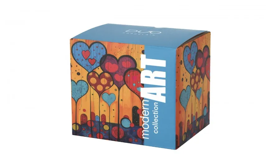 Duo Kubek porcelanowy 450 ml Modern Hearts Fashion
