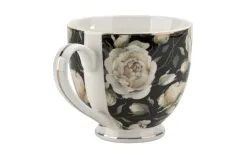 Duo Kubek porcelanowy 530 ml na stopce English Roses Black Online