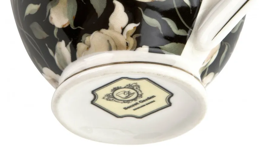 Duo Kubek porcelanowy 530 ml na stopce English Roses Black Online