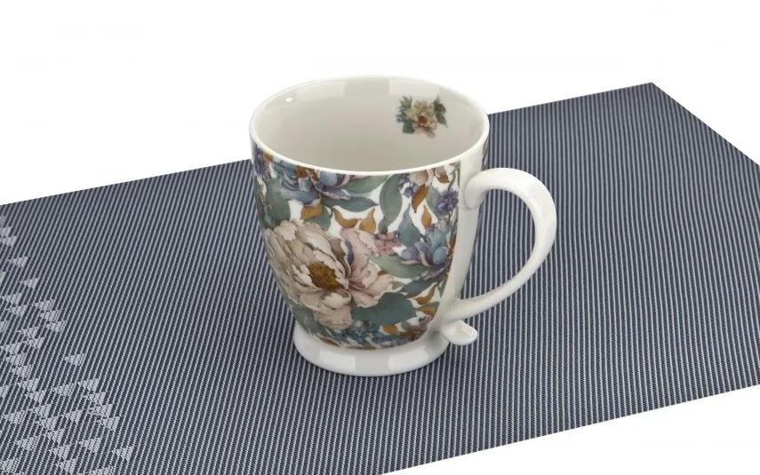 Duo Kubek porcelanowy 510 ml na stopce Peony White Online