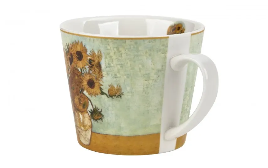Duo Kubek porcelanowy 610 ml prosty Sunflowers Hot