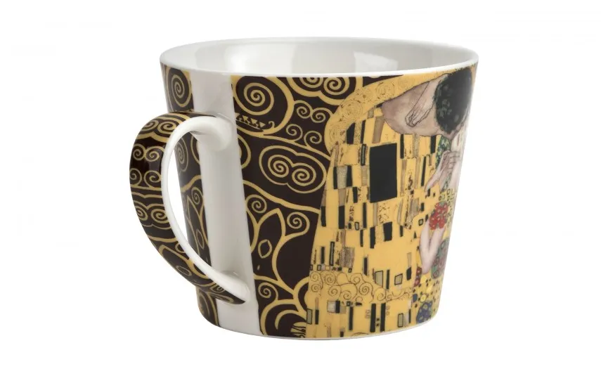 Duo Kubek porcelanowy 610 ml prosty The Kiss Brown Discount