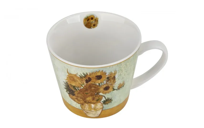Duo Kubek porcelanowy 610 ml prosty Sunflowers Hot