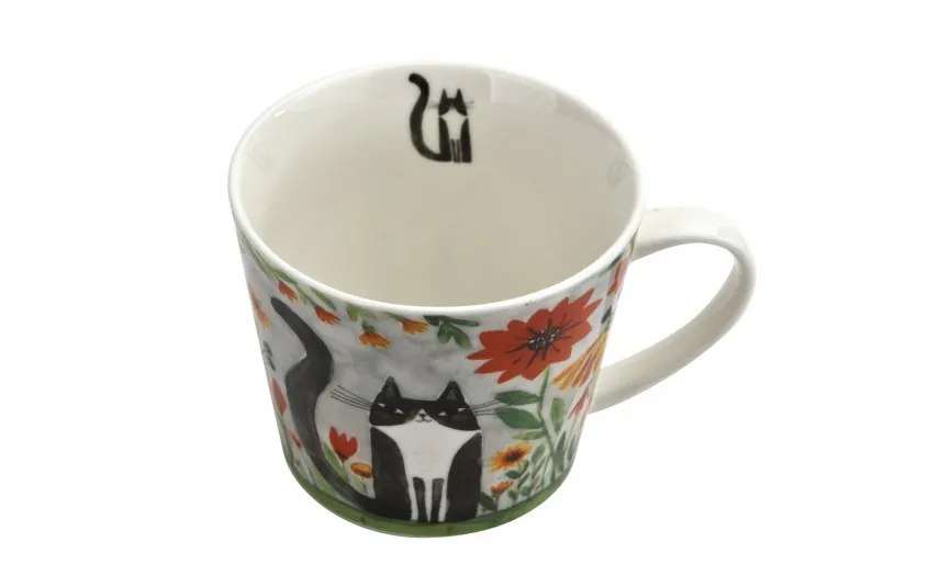 Duo Kubek porcelanowy 610 ml prosty Koci Świat Łąka Hot