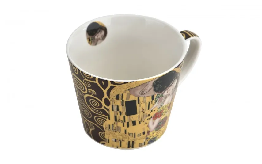Duo Kubek porcelanowy 610 ml prosty The Kiss Brown Discount