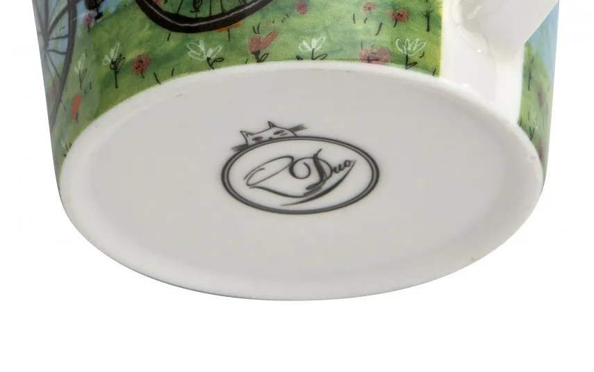 Duo Kubek porcelanowy 610 ml prosty Koci Świat Rower Sale