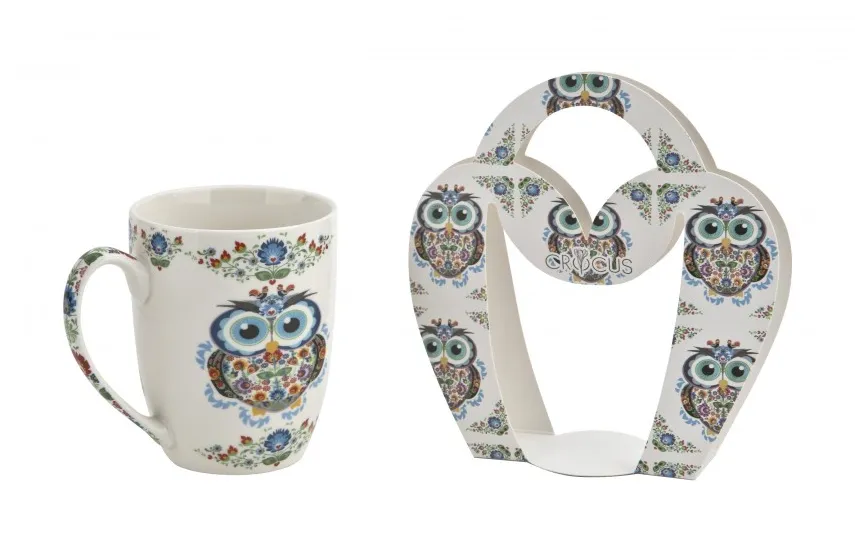 Duo Kubek porcelanowy 350 ml Sowa Etno Sale