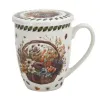 Duo Kubek porcelanowy 360 ml z zaparzaczem Kwiaty Polne Fashion