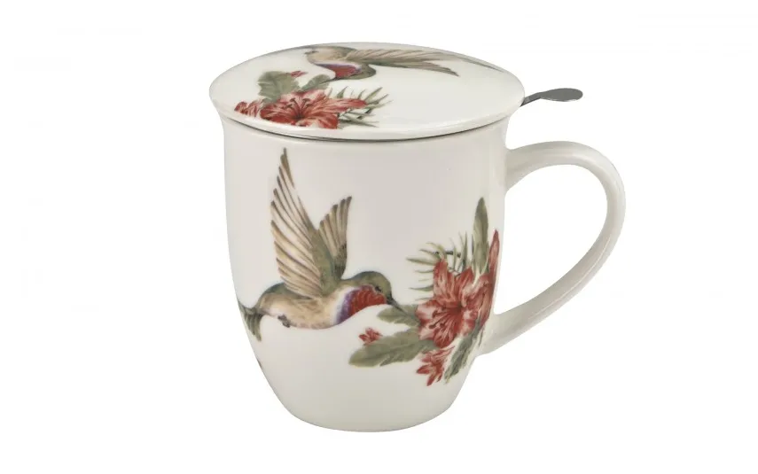 Duo Kubek porcelanowy 400 ml z zaparzaczem KOLIBER Hot