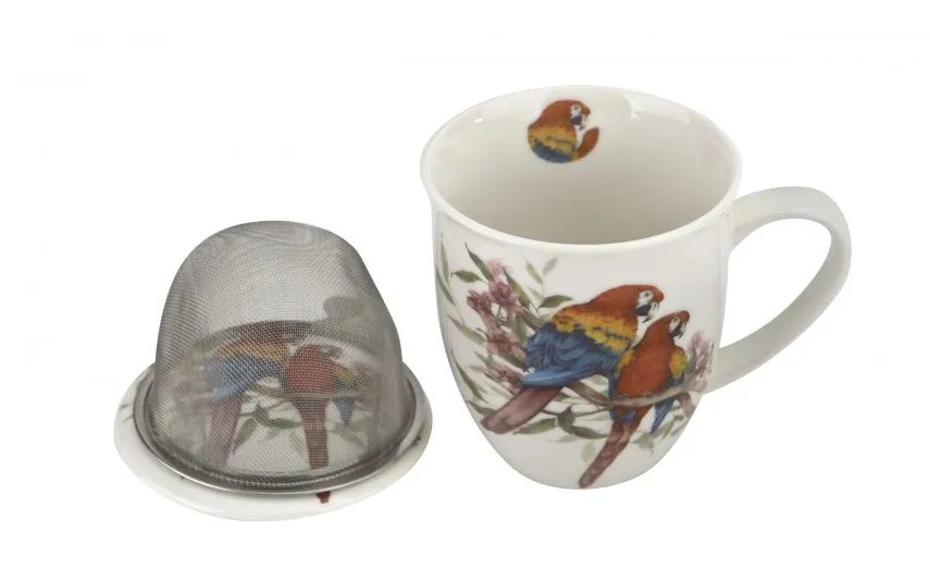 Duo Kubek porcelanowy 400 ml z zaparzaczem KOLIBER Hot