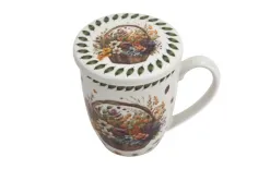 Duo Kubek porcelanowy 360 ml z zaparzaczem Kwiaty Polne Fashion