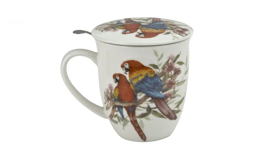 Duo Kubek porcelanowy 400 ml z zaparzaczem KOLIBER Hot