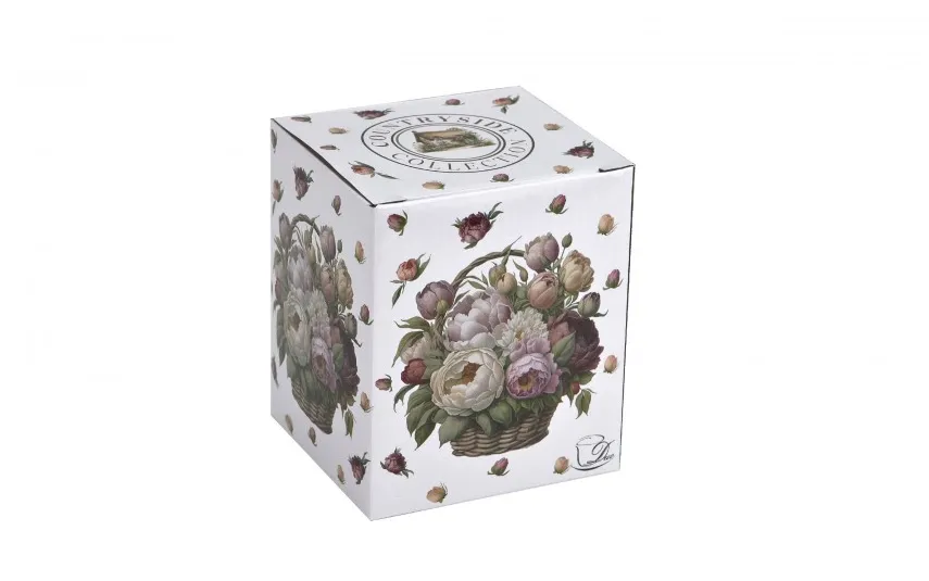 Duo Kubek porcelanowy 360 ml z zaparzaczem Kwiaty Piwonie Online