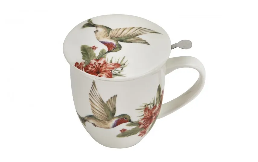 Duo Kubek porcelanowy 400 ml z zaparzaczem KONIE W GALOPIE Online