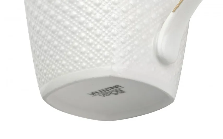 Veroni Kubek porcelanowy 430 ml z zaparzaczem Listki Valentina 713019 Best