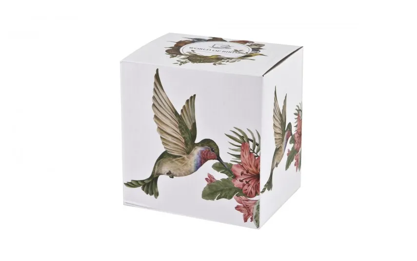 Veroni Kubek porcelanowy 430 ml z zaparzaczem Kwiatki Valentina 713019 Fashion