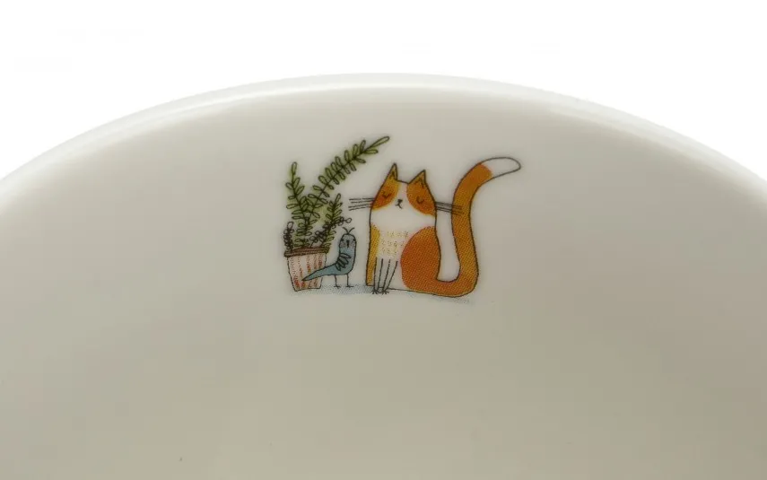 Duo Kubek porcelanowy baryłka 430 ml Leniwe Koty Outlet