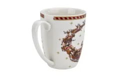 Duo Kubek porcelanowy 350ml Mikołaj na saniach Best