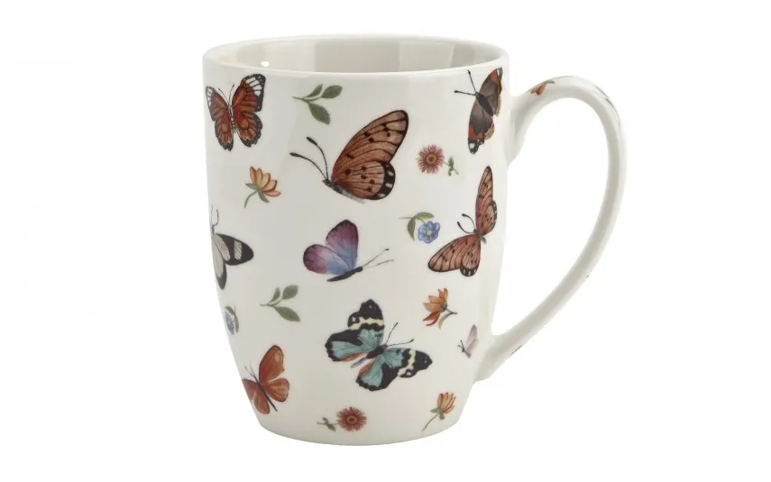 Duo Kubek porcelanowy z zaparzaczem 350 ml Butterflies Discount