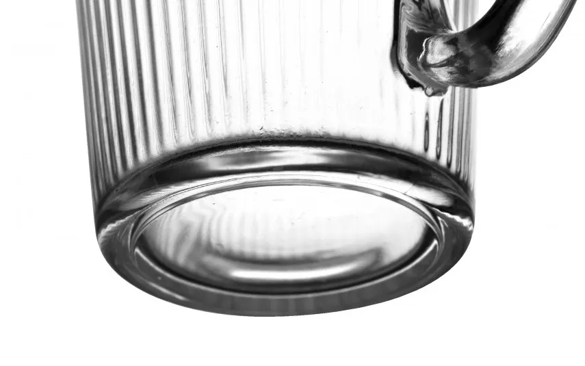 MPLCo Kubek szklany z uchem 300 ml ryflowany Best