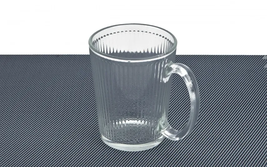 MPLCo Kubek szklany z uchem 300 ml ryflowany Best