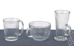MPLCo Kubek szklany z uchem 300 ml ryflowany Best
