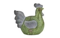 Dekor Pap Kura zielono-szara 27x14x28 cm Discount