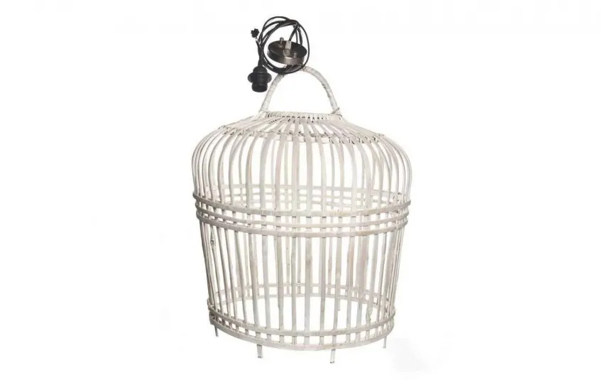 Vimine Lampa bamusowa Tolouse Biała 54 cm Best