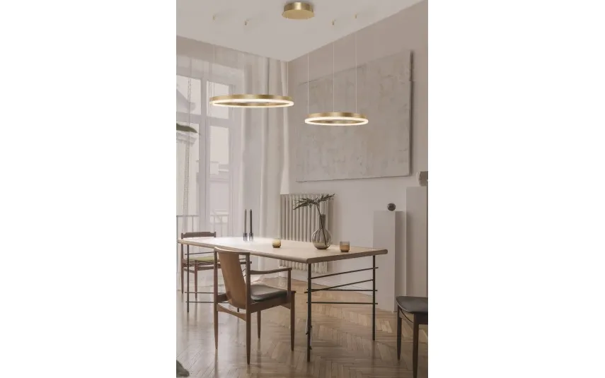 Azzardo Lampa HALO PENDANT 80+60 CCT BK + REMOTE CONTROL Sale