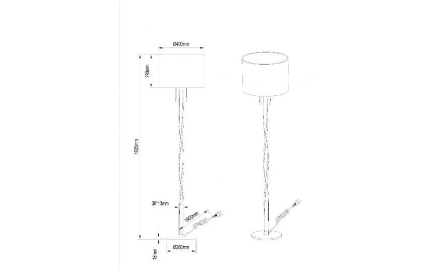 Trio Lampa stojąca TRI Nandor 475310379 Clearance