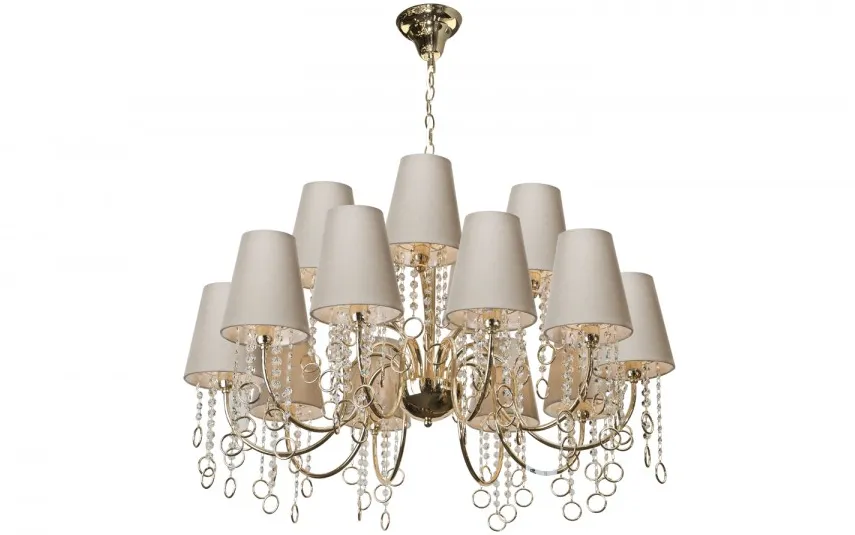 Witek Home Lampa wisząca kryształowa Golden Ring 5050/10+5 Online