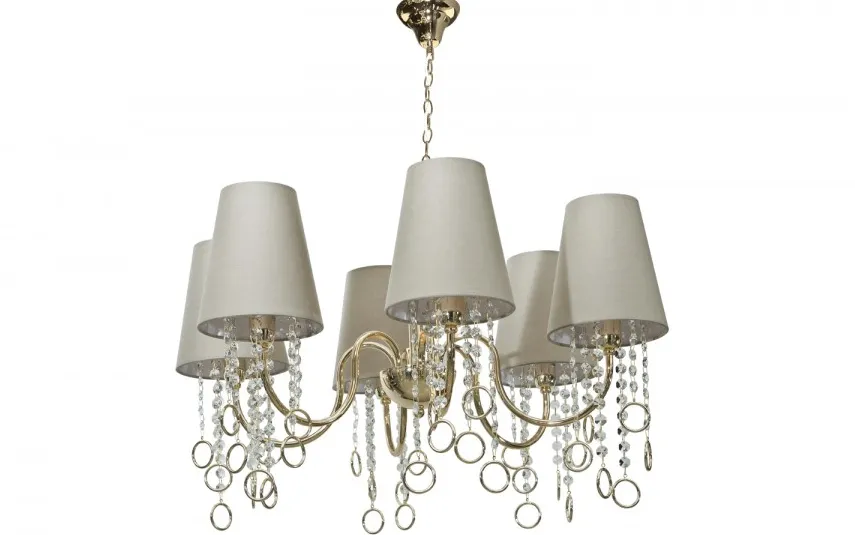Witek Home Lampa wisząca kryształowa Golden Ring 5050/6 Hot